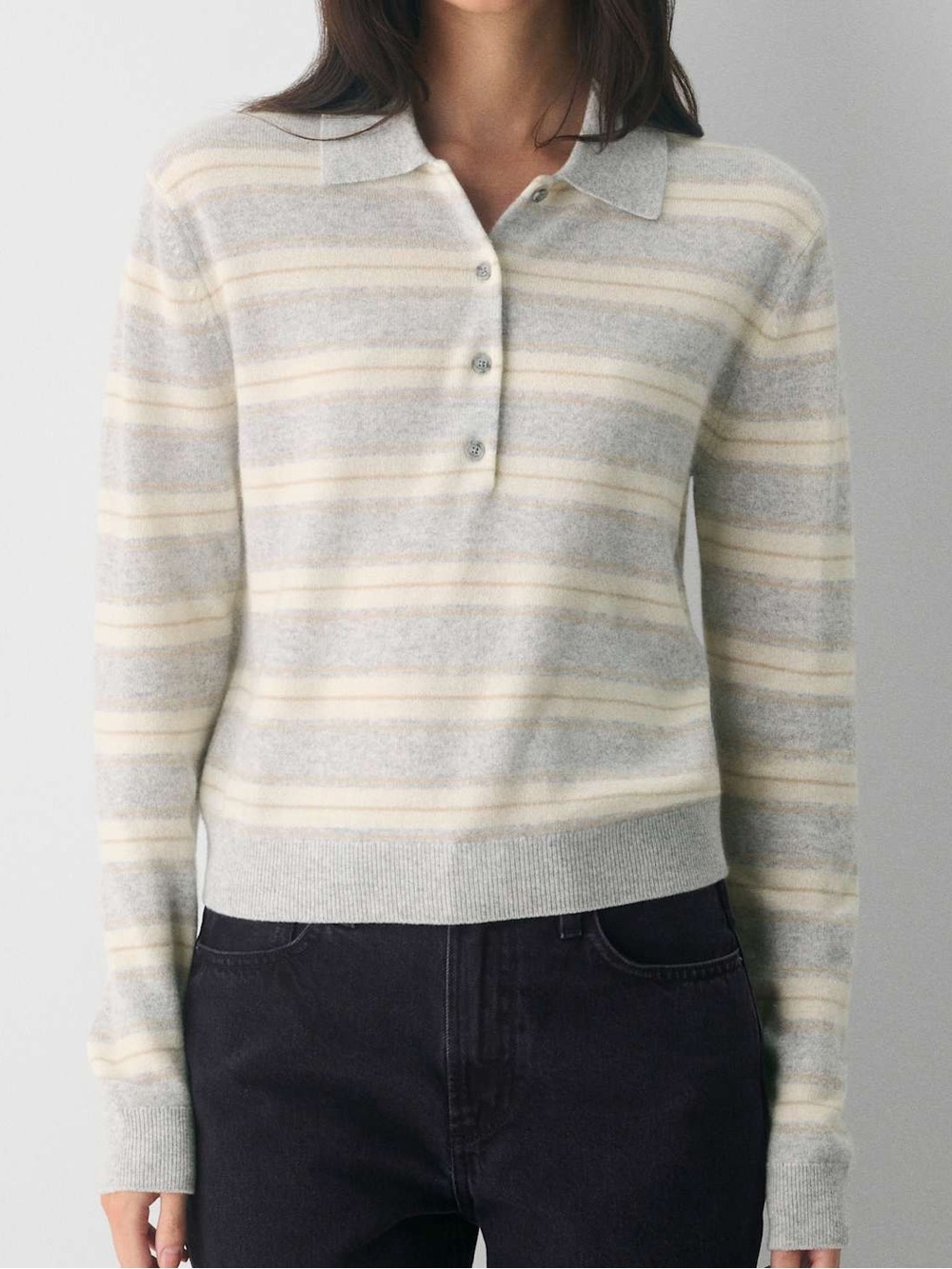 Aritzia Bare Cashmere Cellini Sweater in H Chrome/Light Burch